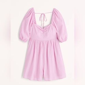 Puff Sleeve Babydoll Romper